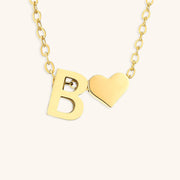 Mallory - Love Initial Letter Necklace