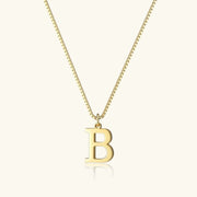 Karina - Letter Initial Gold Necklace