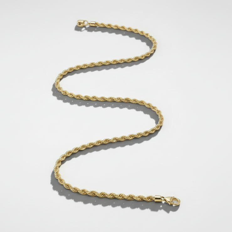 Riley - Rope Chain Gold Necklace