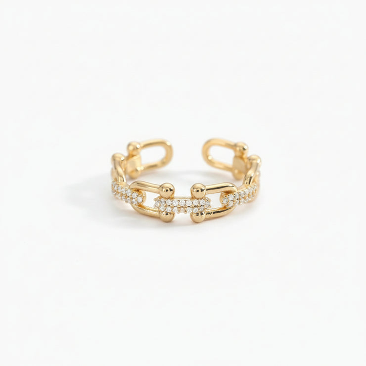 Sophie - Crystal Gold Ring