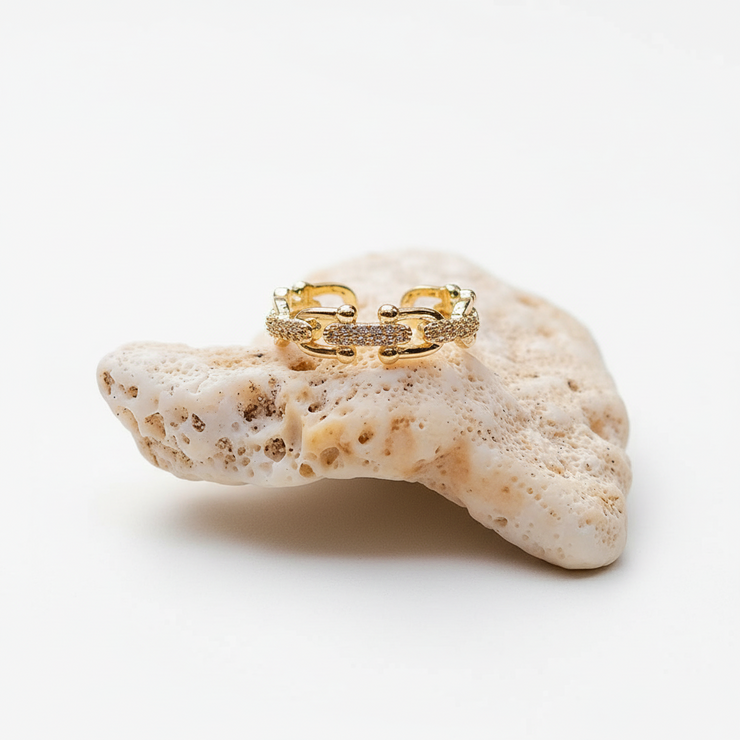 Sophie - Crystal Gold Ring