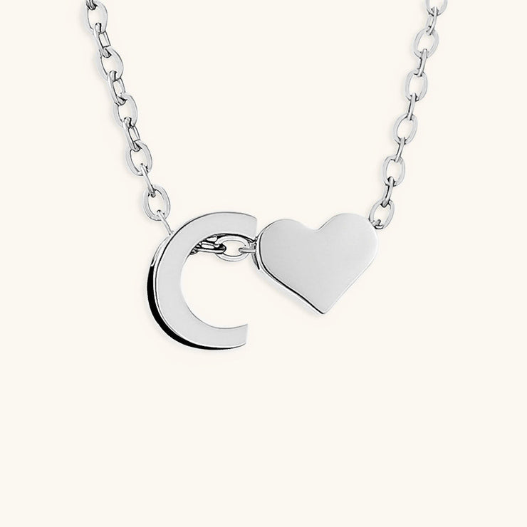 Mallory - Love Initial Letter Necklace