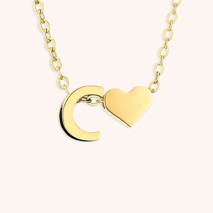 Mallory - Love Initial Letter Necklace