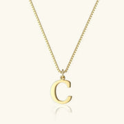 Karina - Letter Initial Gold Necklace