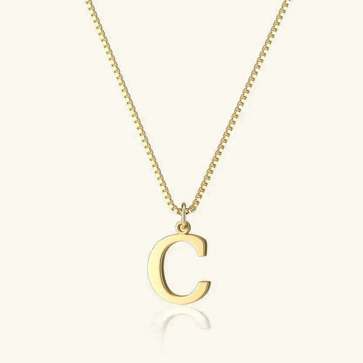 Karina - Letter Initial Gold Necklace