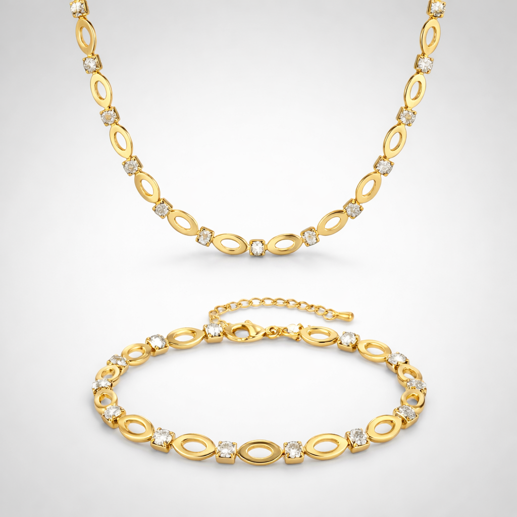 Marquise Glow Necklace & Bracelet Set