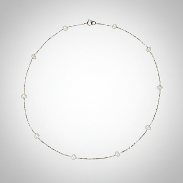 Isabella - Silver Ten Pearl Choker