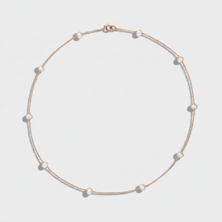 Isabella - Silver Ten Pearl Choker