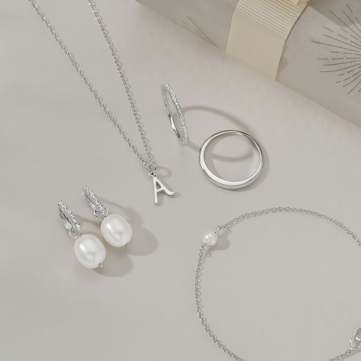 Silver Single Pearl Bracelet