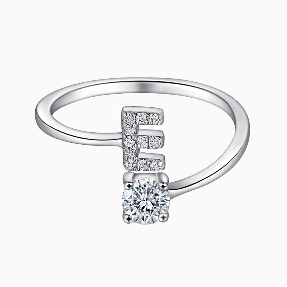 Initial Silver Ring