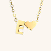 Mallory - Love Initial Letter Necklace