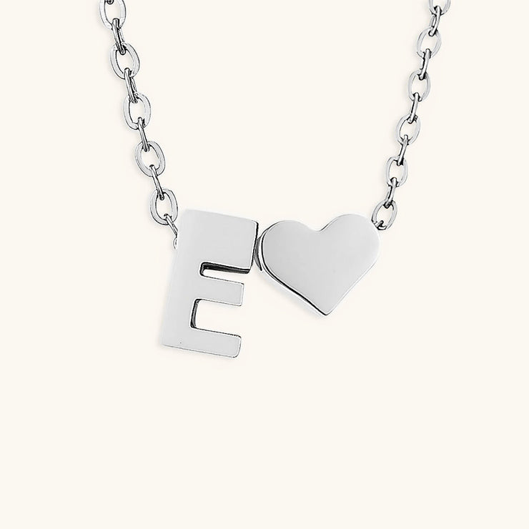 Mallory - Love Initial Letter Necklace