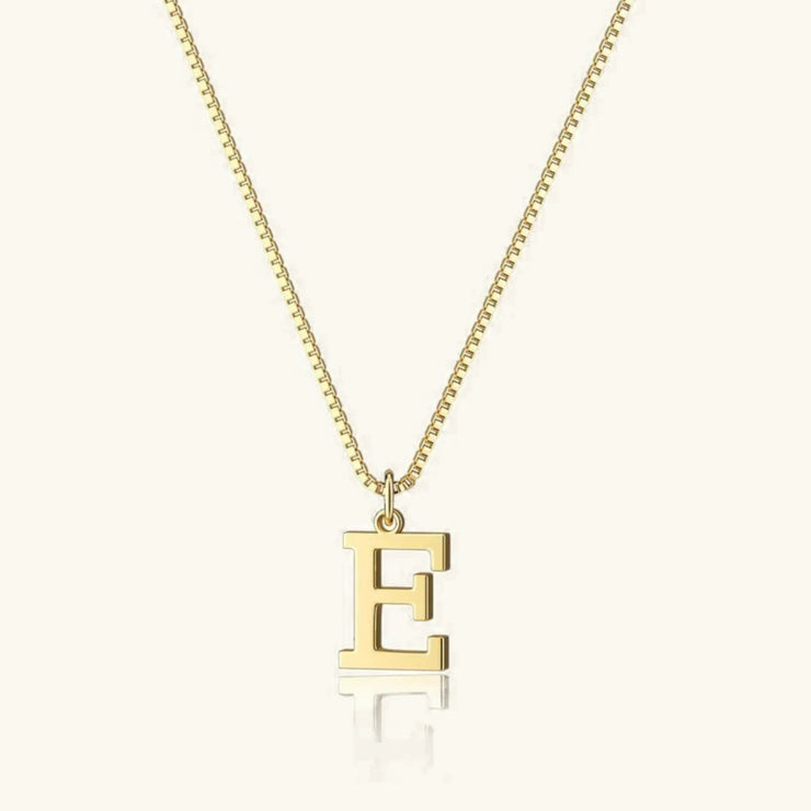 Karina - Letter Initial Gold Necklace
