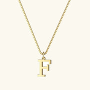 Karina - Letter Initial Gold Necklace