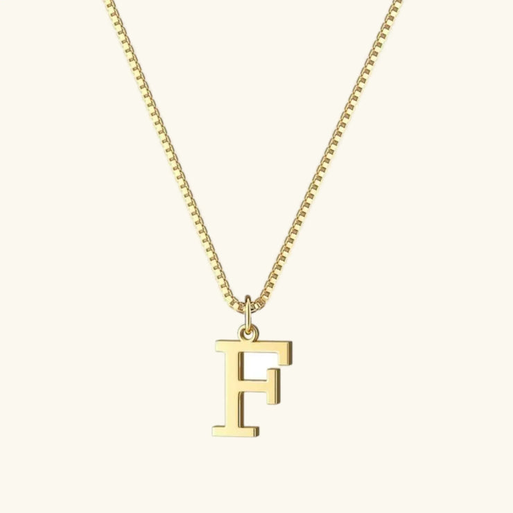 Karina - Letter Initial Gold Necklace