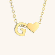 Mallory - Love Initial Letter Necklace