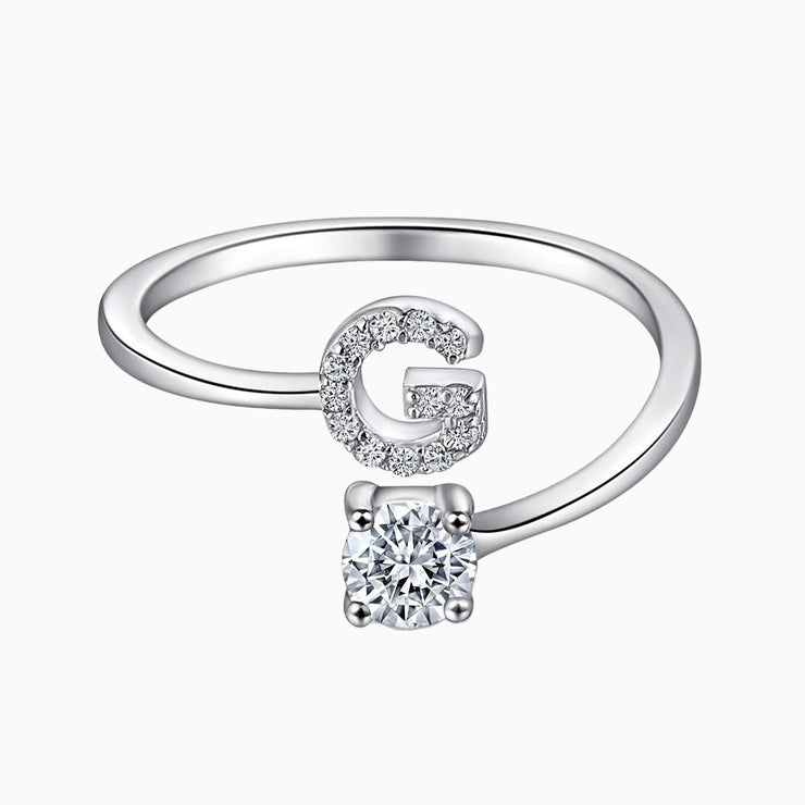 Personalized Initial Sterling Silver Ring