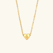 Juliette - Heart Initial Gold Necklace