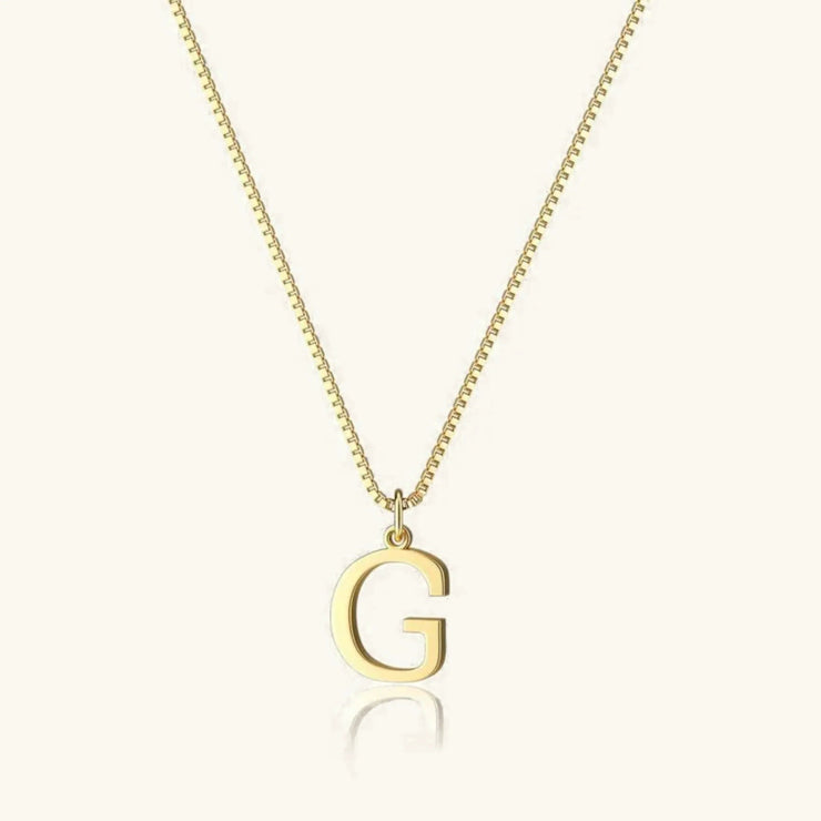Karina - Letter Initial Gold Necklace