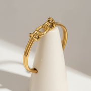 Naomi - Gold Knot Bangle
