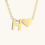 Mallory - Love Initial Letter Necklace