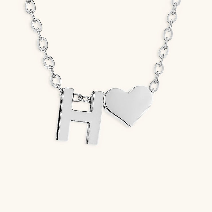 Mallory - Love Initial Letter Necklace