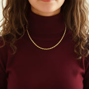 Riley - Rope Chain Gold Necklace