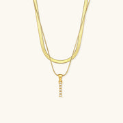 Marissa - Layered Gold Initial Letter Necklace