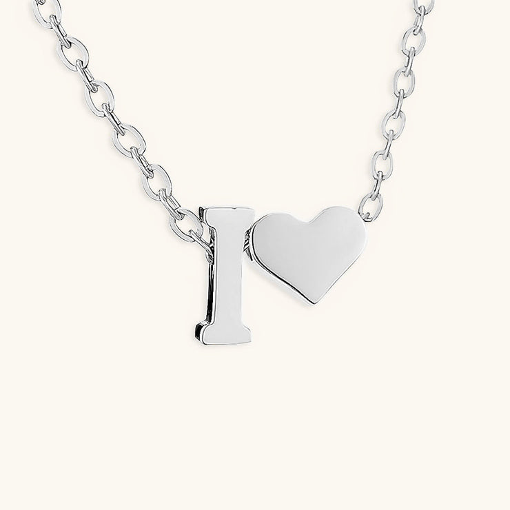 Mallory - Love Initial Letter Necklace