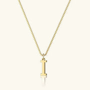 Karina - Letter Initial Gold Necklace
