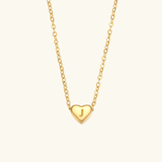 Juliette - Heart Initial Gold Necklace