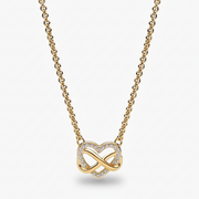 Jenna - Heart Infinity Pearl Necklace