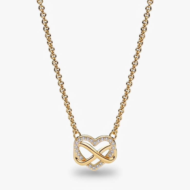 Jenna - Heart Infinity Pearl Necklace