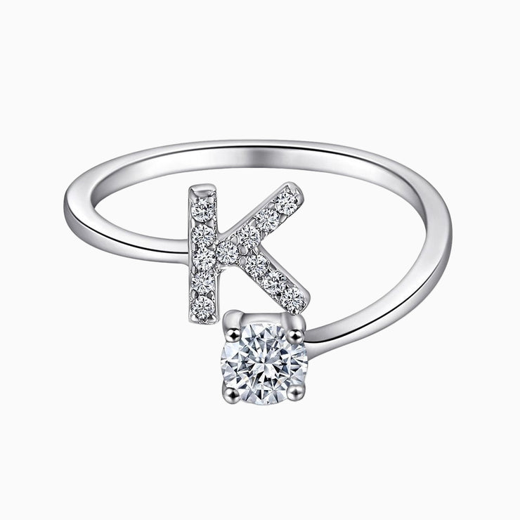Personalized Initial Sterling Silver Ring