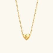 Juliette - Heart Initial Gold Necklace