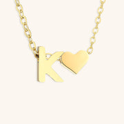 Mallory - Love Initial Letter Necklace