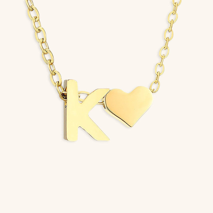 Mallory - Love Initial Letter Necklace