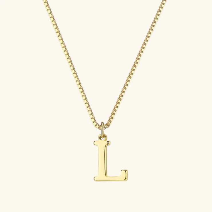 Karina - Letter Initial Gold Necklace