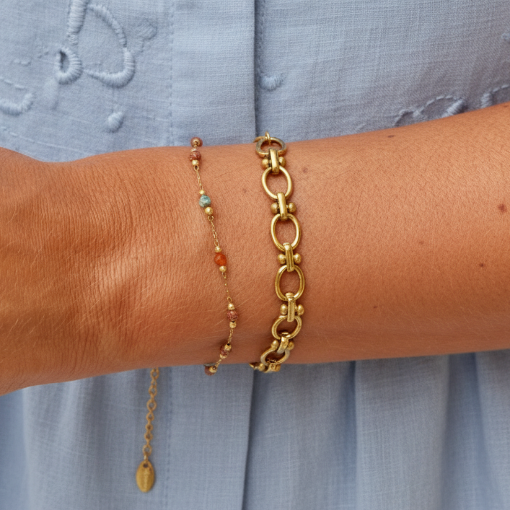 Kara Beaded Stone Bracelet