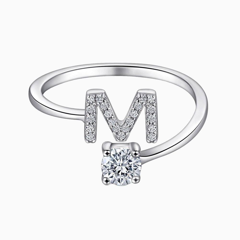 Initial Silver Ring