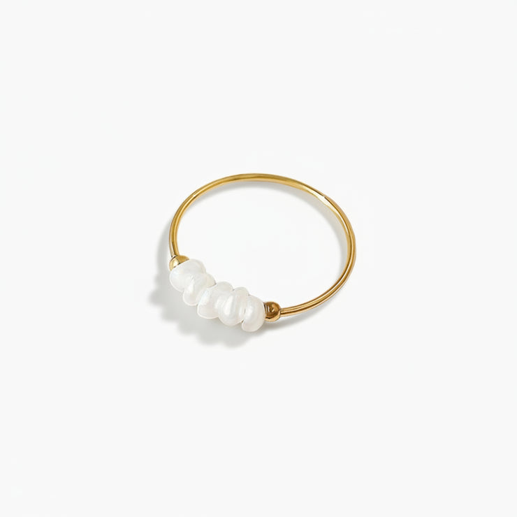 Magnolia - Freshwater Pearl Gold Ring