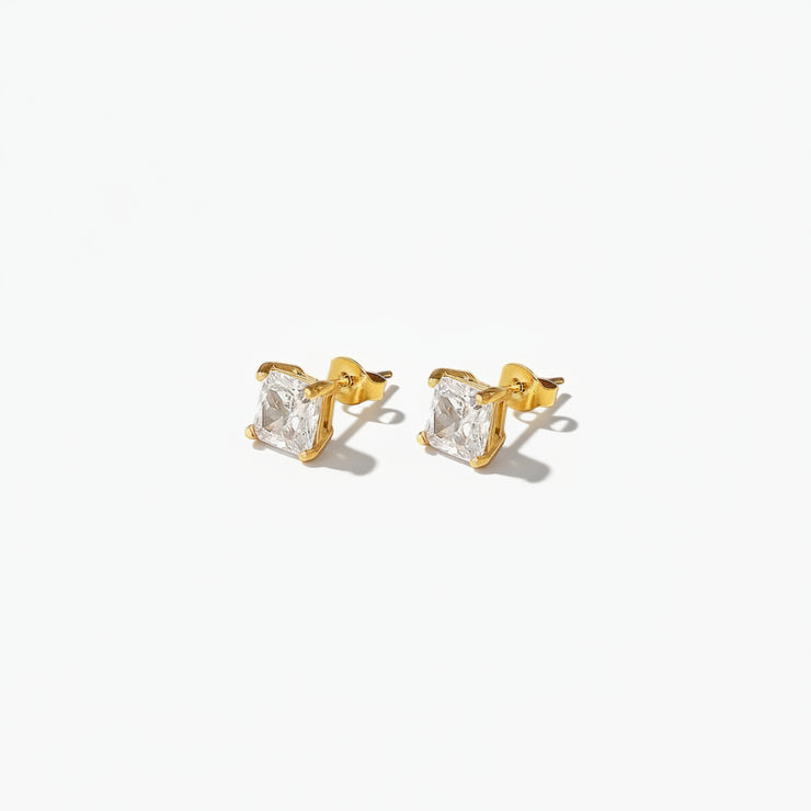 Jocelyn - Solitaire Gold Earrings