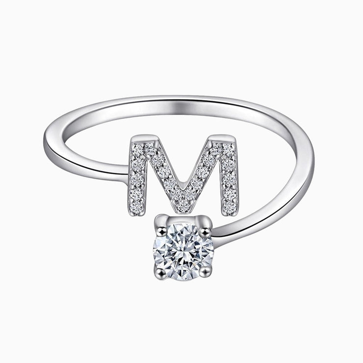 Personalized Initial Sterling Silver Ring