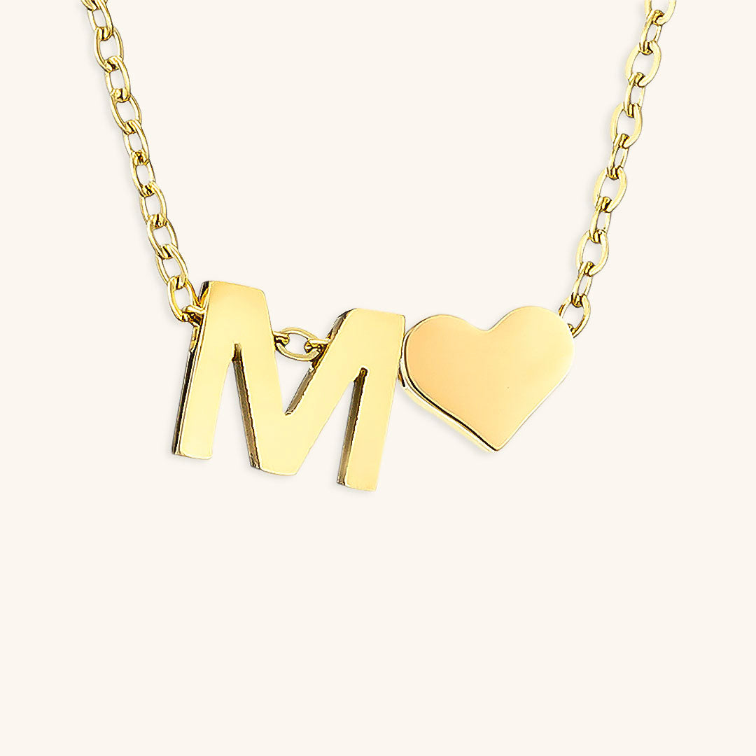 Mallory - Love Initial Letter Necklace