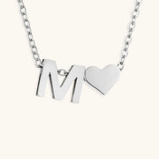 Mallory - Love Initial Letter Necklace