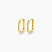 Sandra - Oval Hoop Earrings