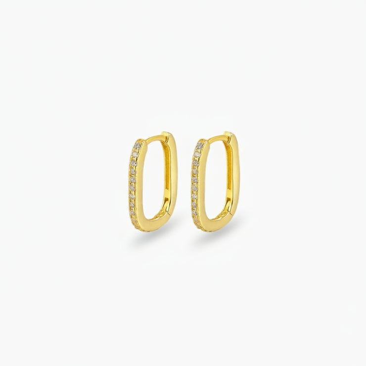 Sandra - Oval Hoop Earrings