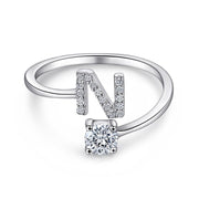 Personalized Initial Sterling Silver Ring