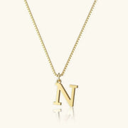 Karina - Letter Initial Gold Necklace