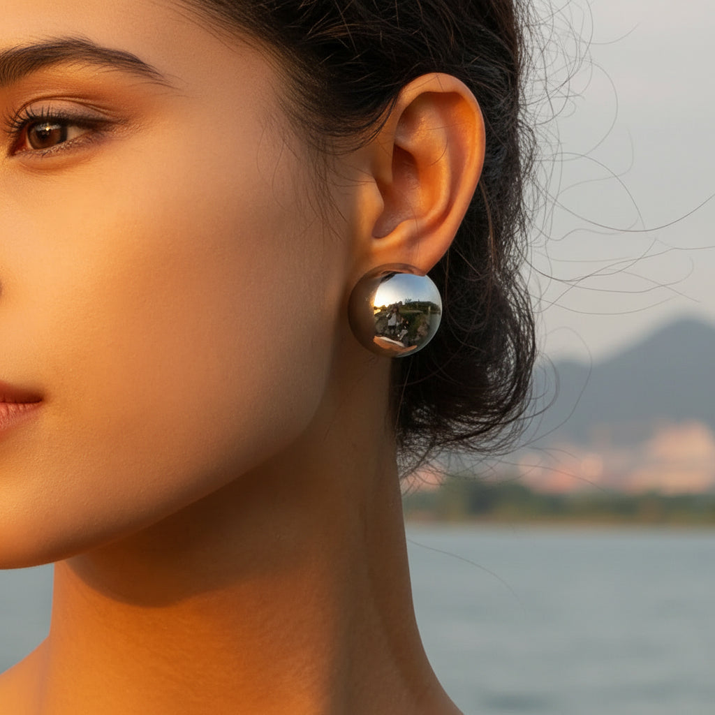Orla - Round Stud Earrings